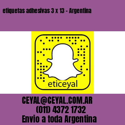 etiquetas adhesivas 3 x 13 – Argentina