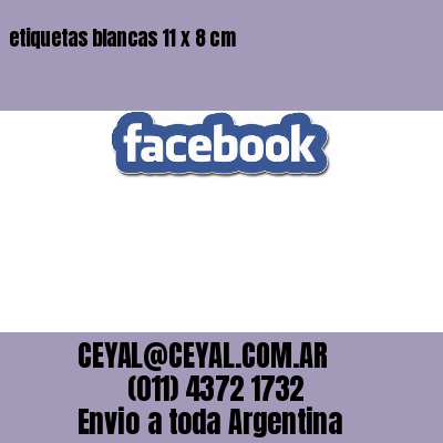 etiquetas blancas 11 x 8 cm