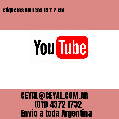 etiquetas blancas 14 x 7 cm
