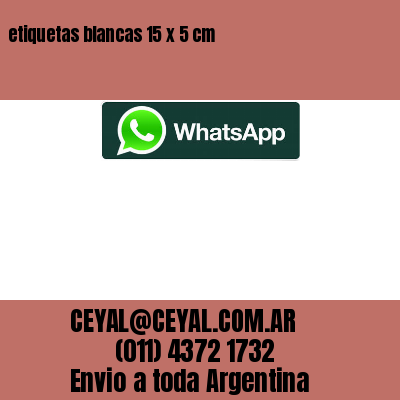 etiquetas blancas 15 x 5 cm