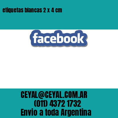 etiquetas blancas 2 x 4 cm