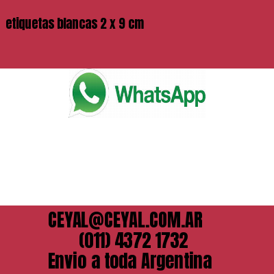 etiquetas blancas 2 x 9 cm