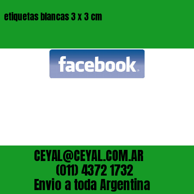 etiquetas blancas 3 x 3 cm