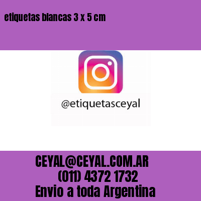 etiquetas blancas 3 x 5 cm
