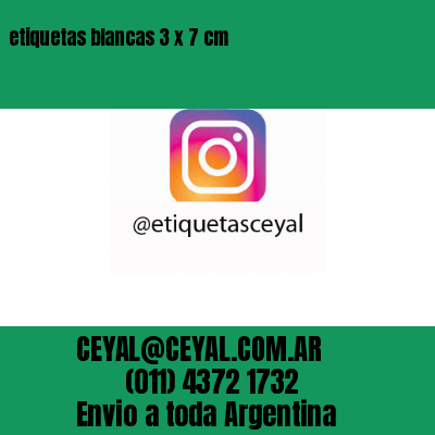 etiquetas blancas 3 x 7 cm