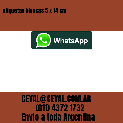 etiquetas blancas 5 x 14 cm