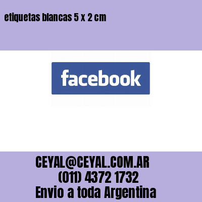 etiquetas blancas 5 x 2 cm