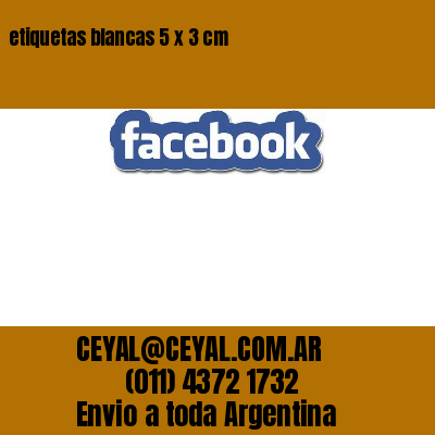 etiquetas blancas 5 x 3 cm