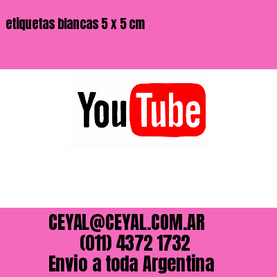 etiquetas blancas 5 x 5 cm