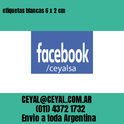 etiquetas blancas 6 x 2 cm