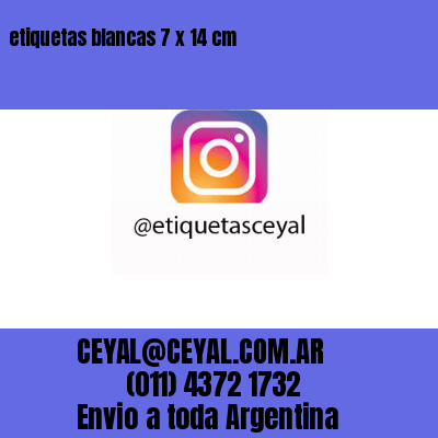 etiquetas blancas 7 x 14 cm