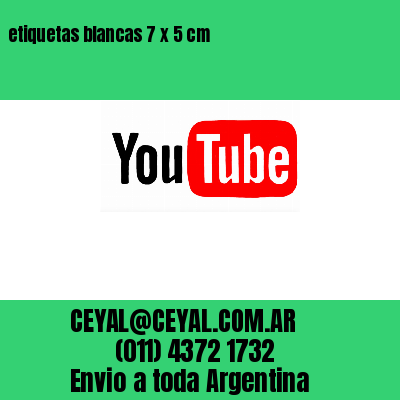 etiquetas blancas 7 x 5 cm
