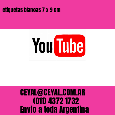 etiquetas blancas 7 x 9 cm