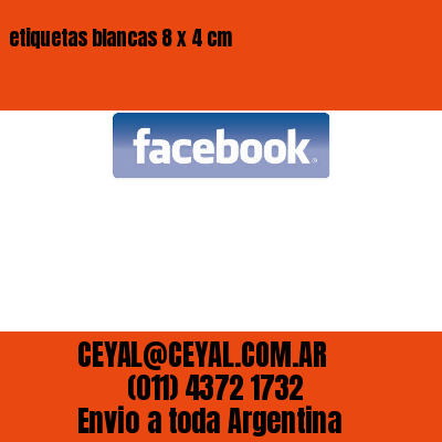 etiquetas blancas 8 x 4 cm