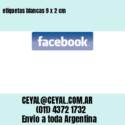 etiquetas blancas 9 x 2 cm
