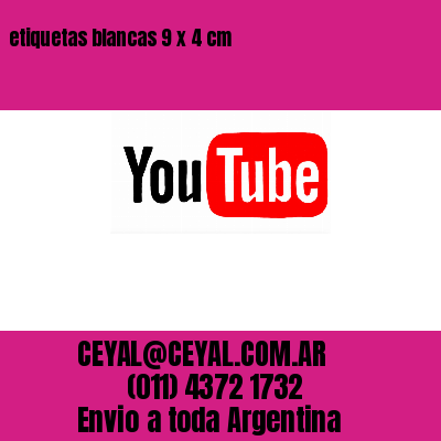 etiquetas blancas 9 x 4 cm
