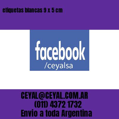 etiquetas blancas 9 x 5 cm