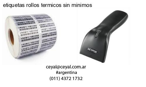 etiquetas rollos termicos sin minimos