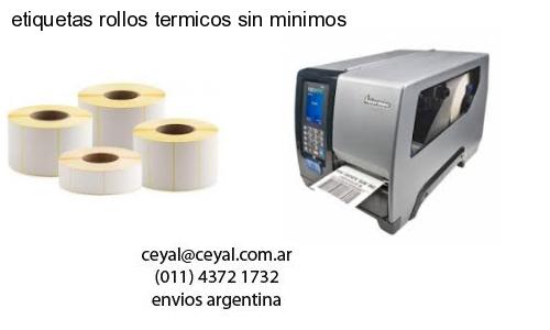 etiquetas rollos termicos sin minimos