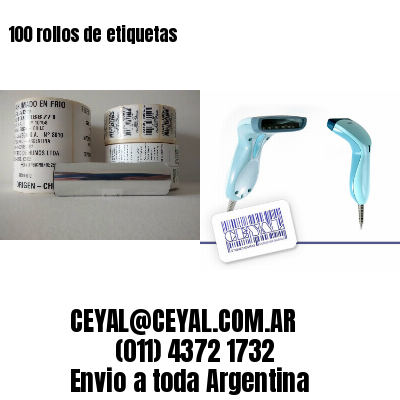 100 rollos de etiquetas