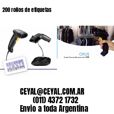200 rollos de etiquetas