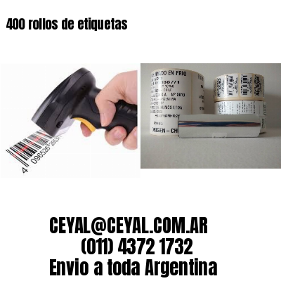 400 rollos de etiquetas