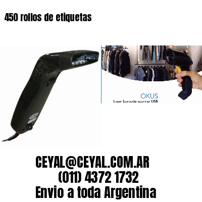 450 rollos de etiquetas