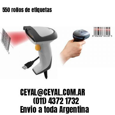 550 rollos de etiquetas