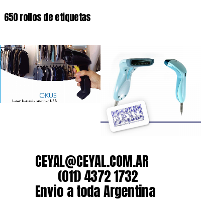 650 rollos de etiquetas