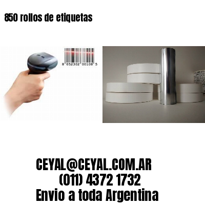 850 rollos de etiquetas