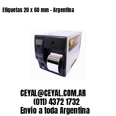 Etiquetas 20 x 60 mm – Argentina