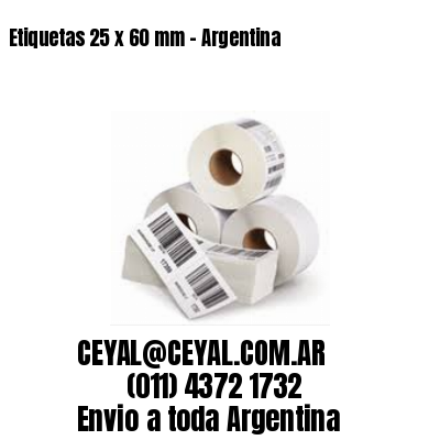 Etiquetas 25 x 60 mm – Argentina
