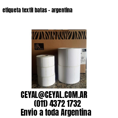 etiqueta textil batas – argentina