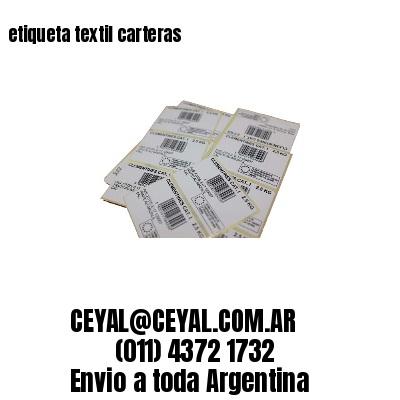 etiqueta textil carteras