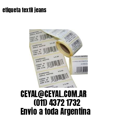 etiqueta textil jeans