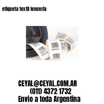 etiqueta textil lenceria