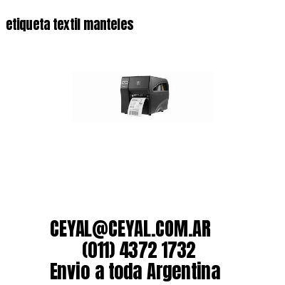 etiqueta textil manteles