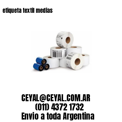 etiqueta textil medias
