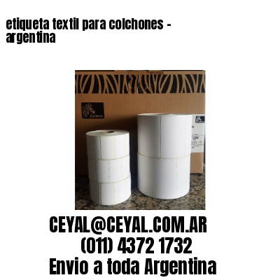 etiqueta textil para colchones – argentina