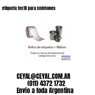 etiqueta textil para colchones