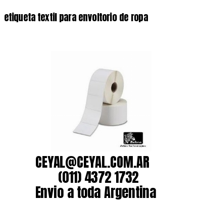 etiqueta textil para envoltorio de ropa