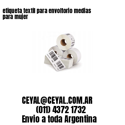 etiqueta textil para envoltorio medias para mujer
