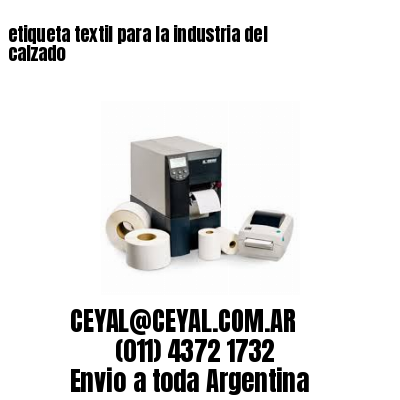 etiqueta textil para la industria del calzado