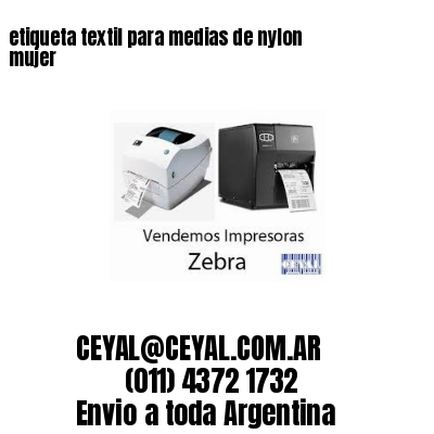 etiqueta textil para medias de nylon mujer