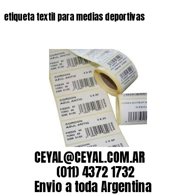etiqueta textil para medias deportivas