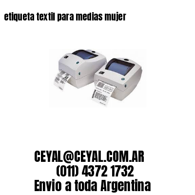 etiqueta textil para medias mujer
