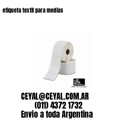 etiqueta textil para medias