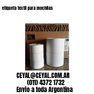 etiqueta textil para mochilas