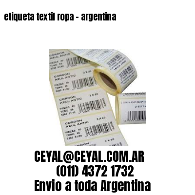 etiqueta textil ropa – argentina