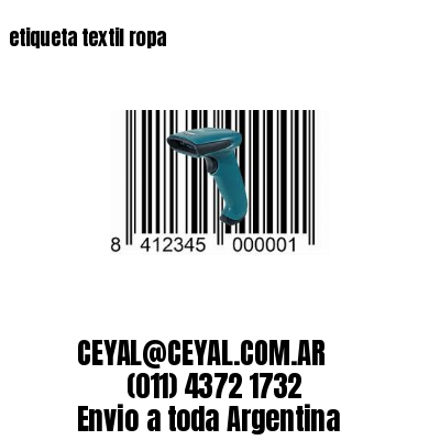 etiqueta textil ropa